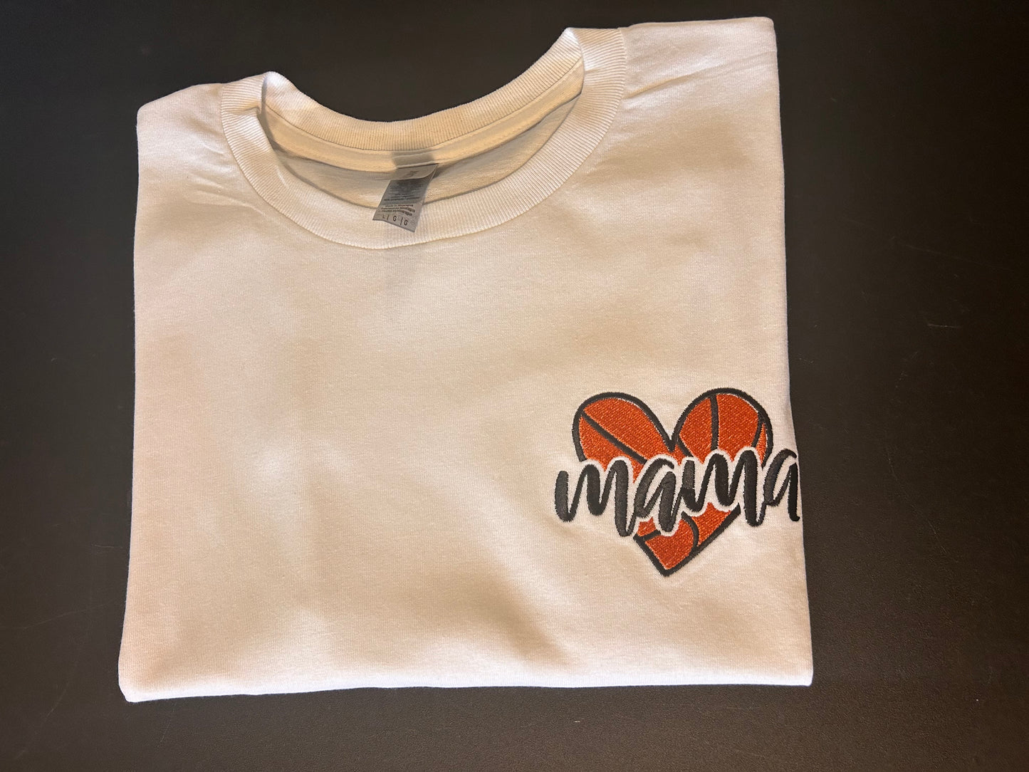 Embroidered Basketball Mama Short Sleeve T-Shirt