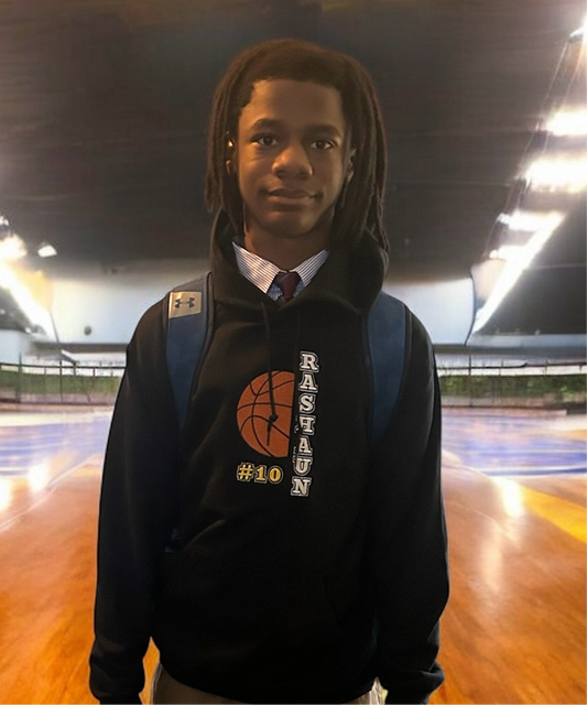 Boys Custom Embroidered Basketball Hoodie