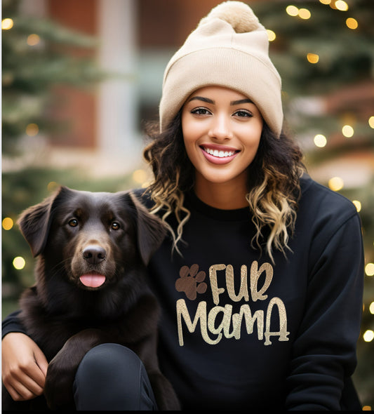Fur Mama Embroidered Crewneck sweatshirt