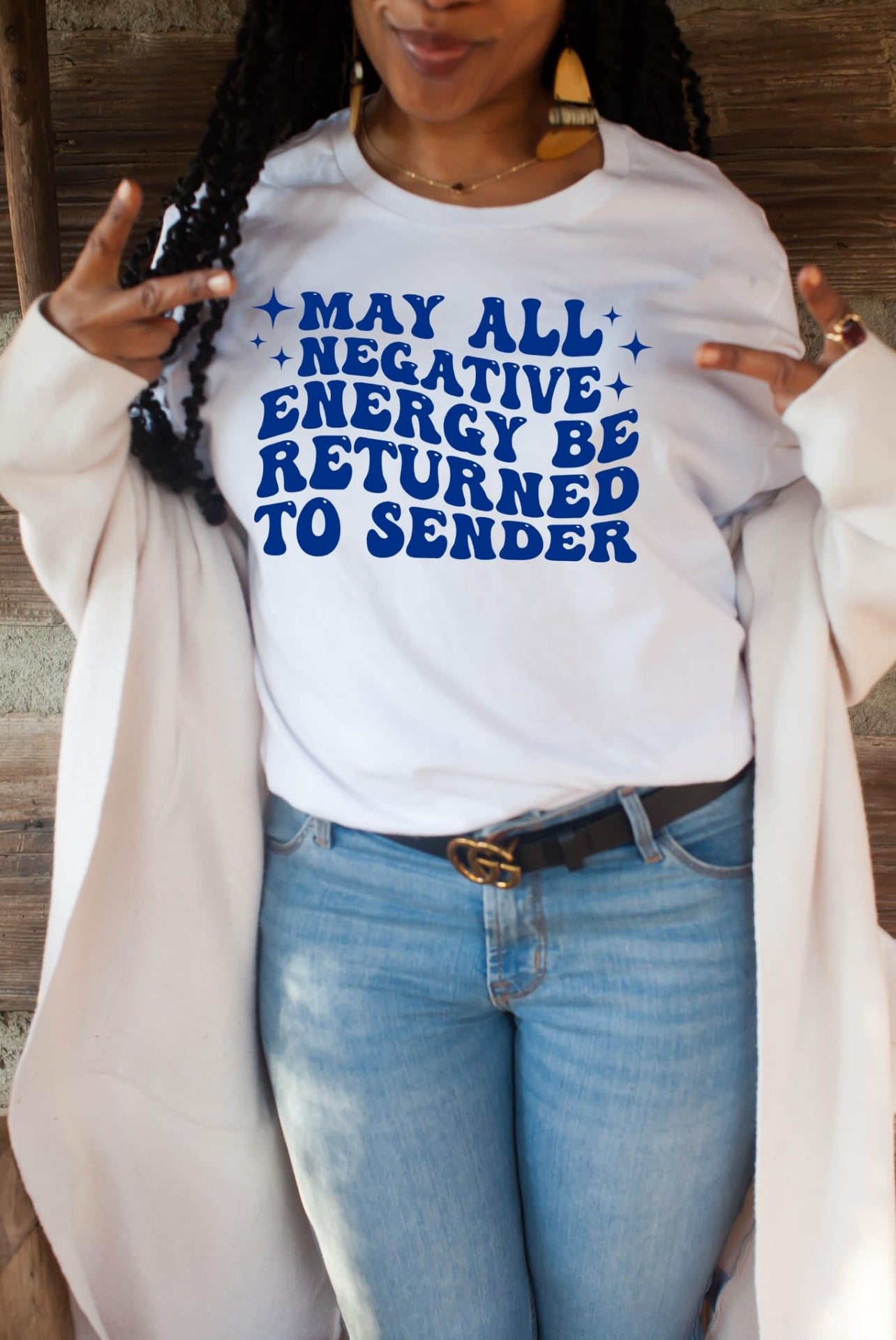 May all negative energy be returned to sender Crewneck Sweatshirt