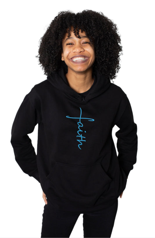 Faith vertically Embroidered Hoodie