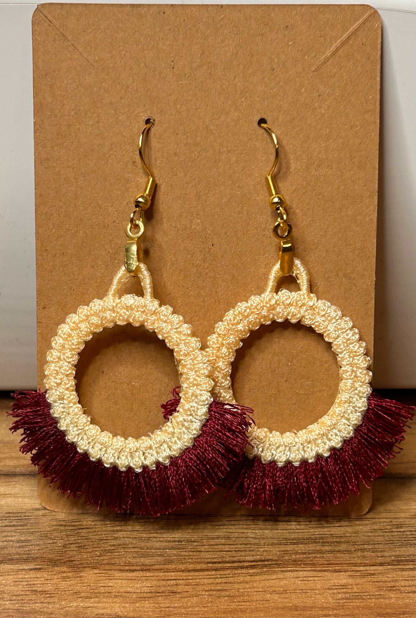 Festive FSL Embroidered Earrings