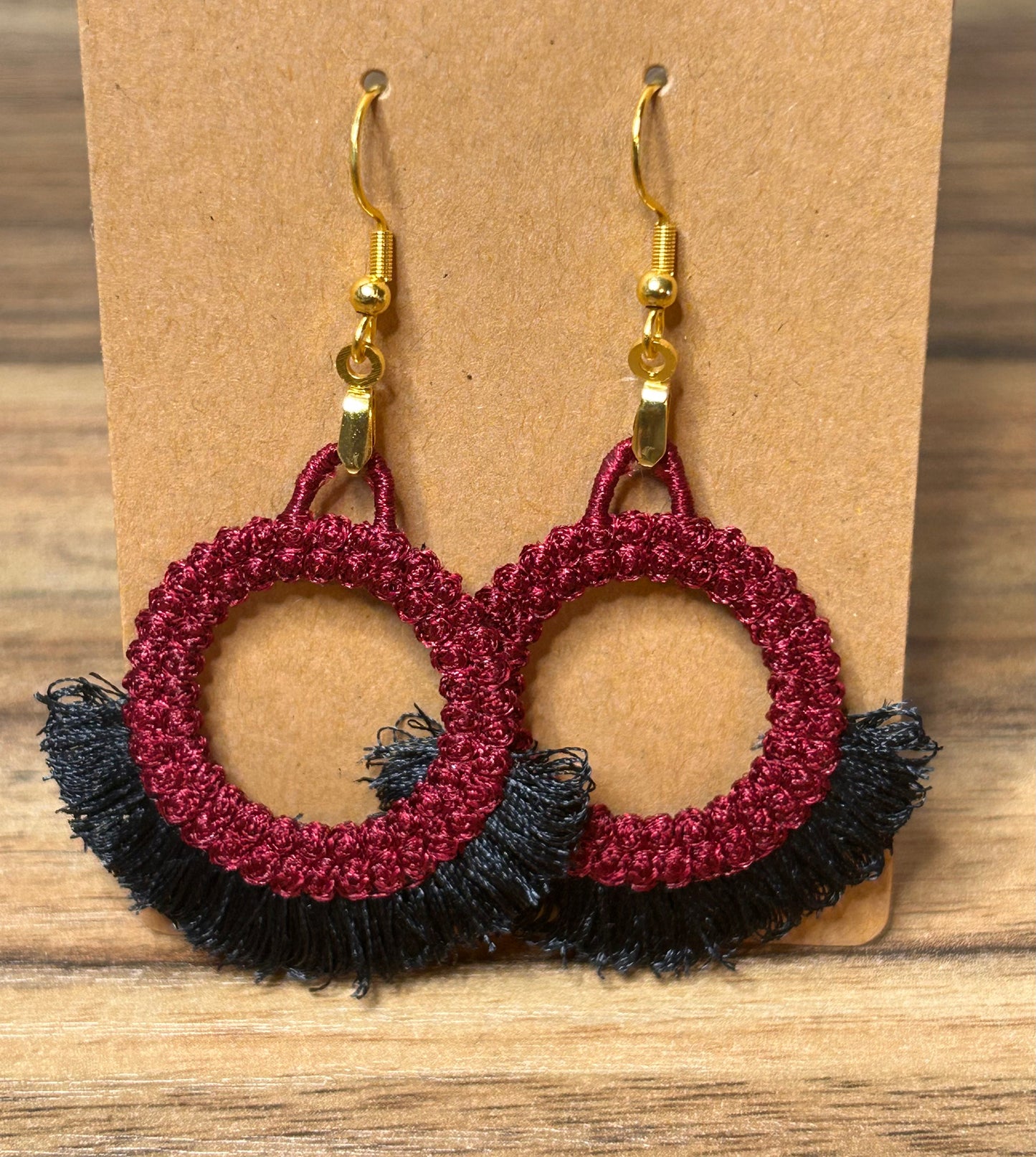 Festive FSL Embroidered Earrings