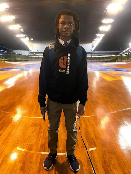 Boys Custom Embroidered Basketball Hoodie