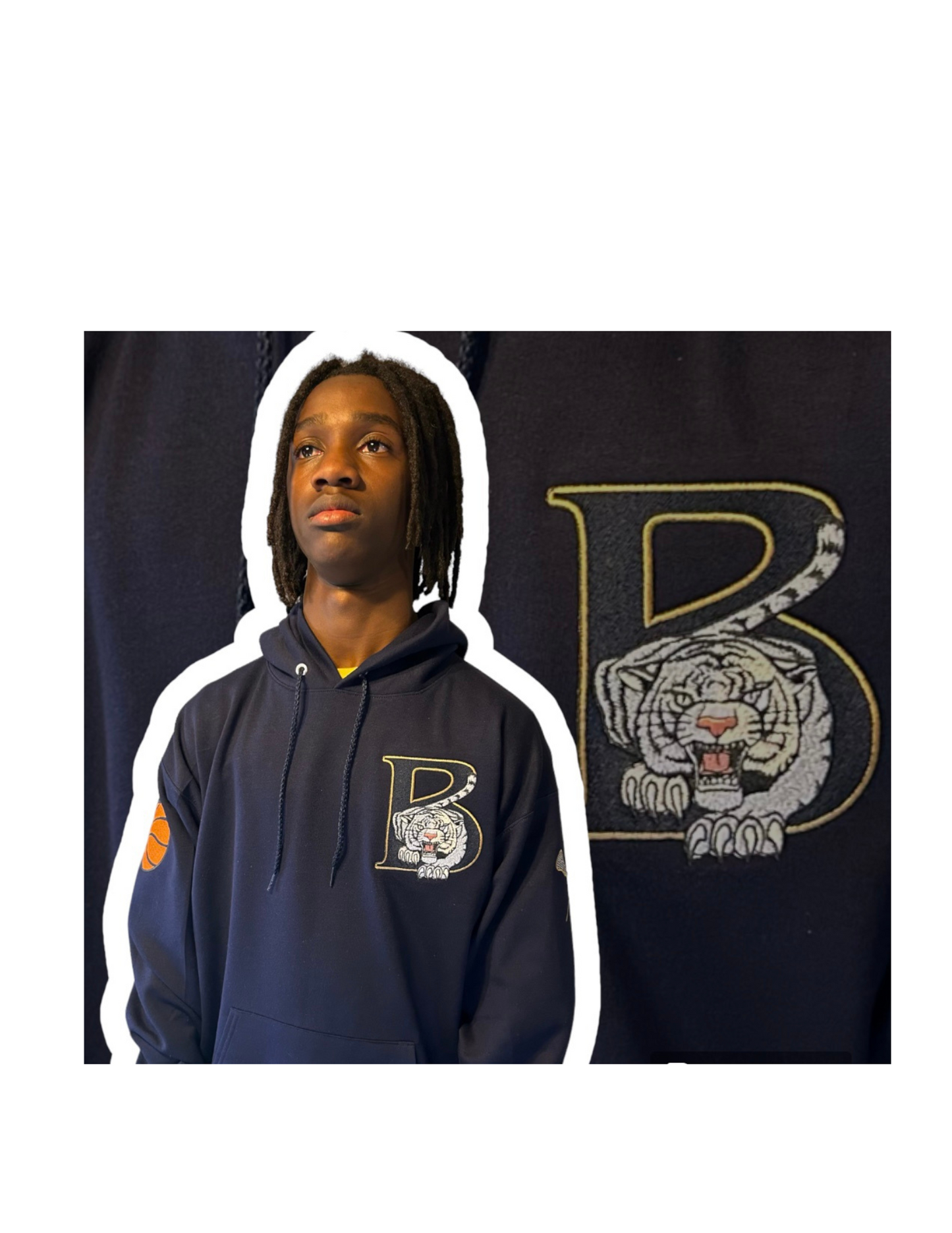 Embroidered Customized Blythewood Hoodie with optional sports patches