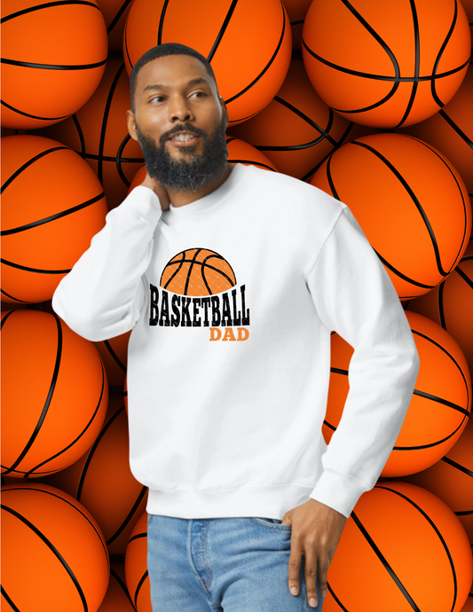 Embroidered Basketball Dad Crewneck Sweatshirt