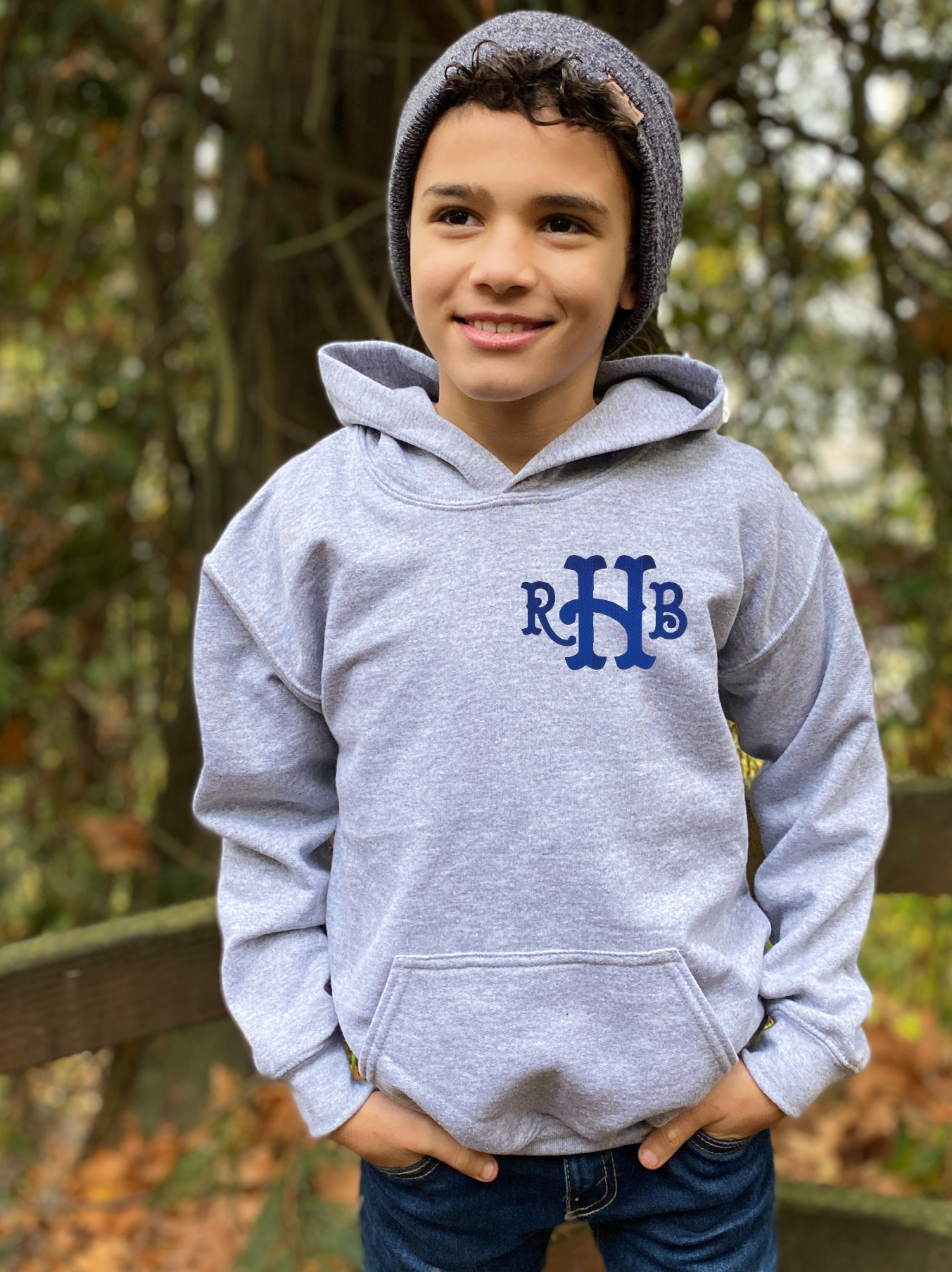 Boy's Embroidered Hooded Sweatshirt