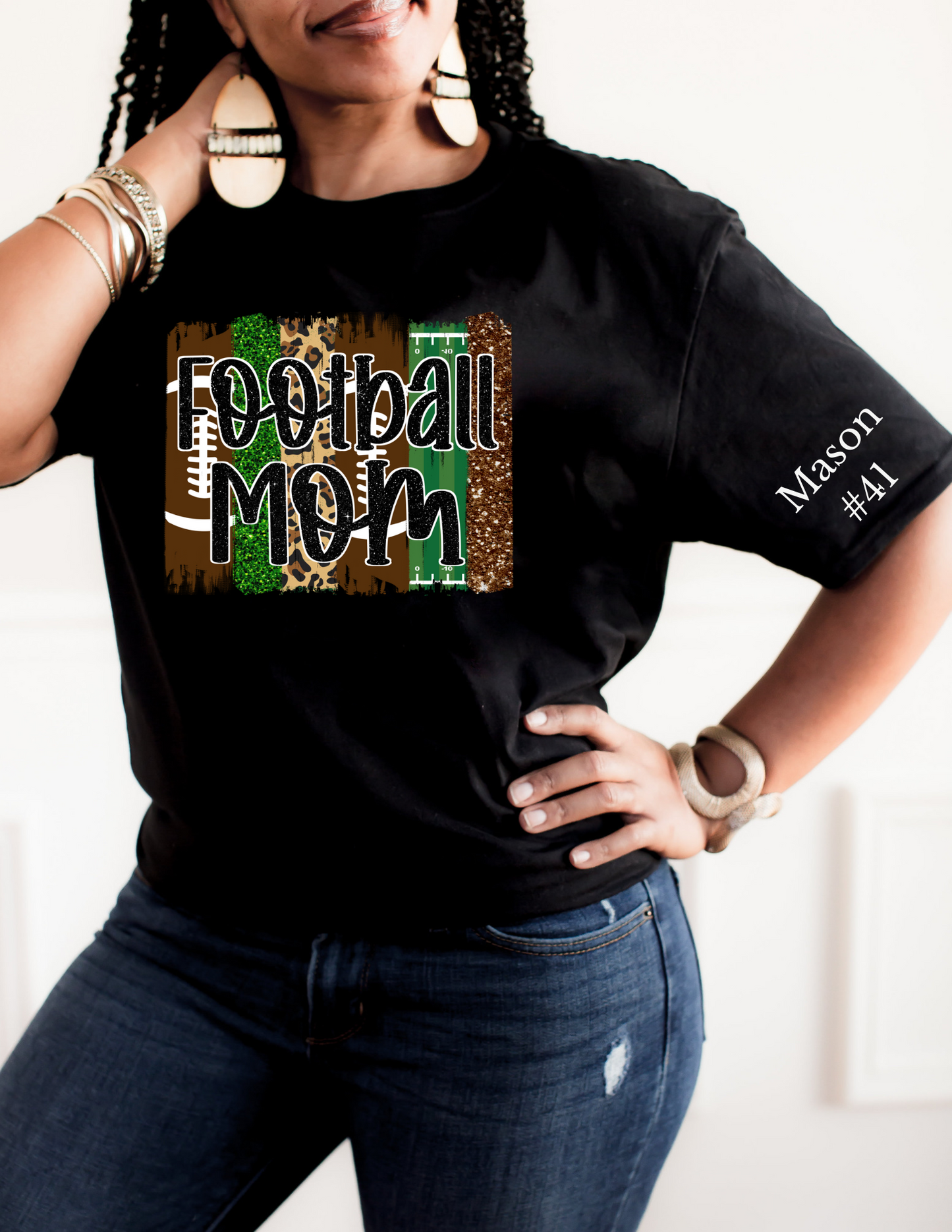 Football Mom Short Sleeve T-Shirt