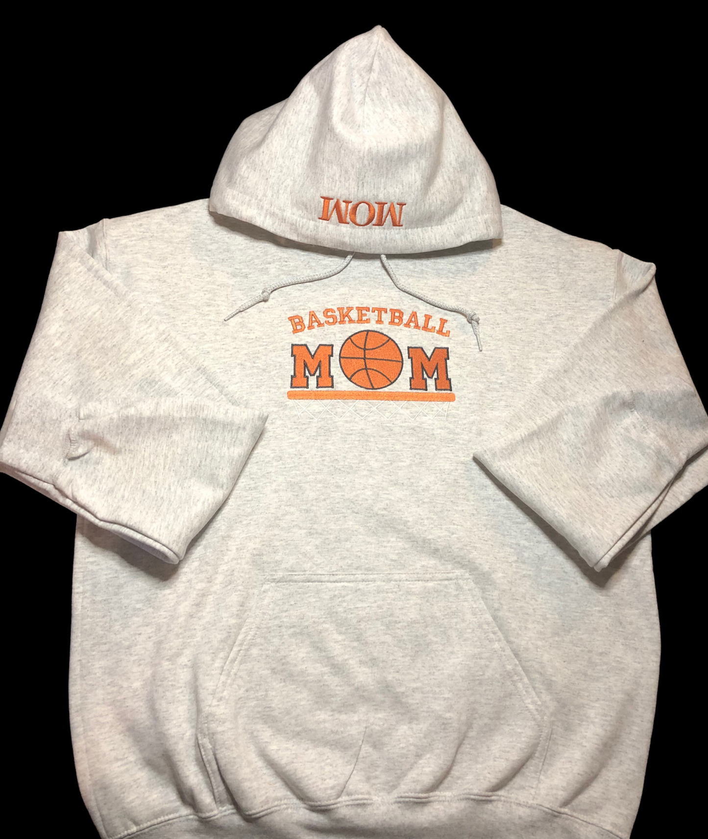 Basketball Mom Embroidered Hooded Sweatshirt