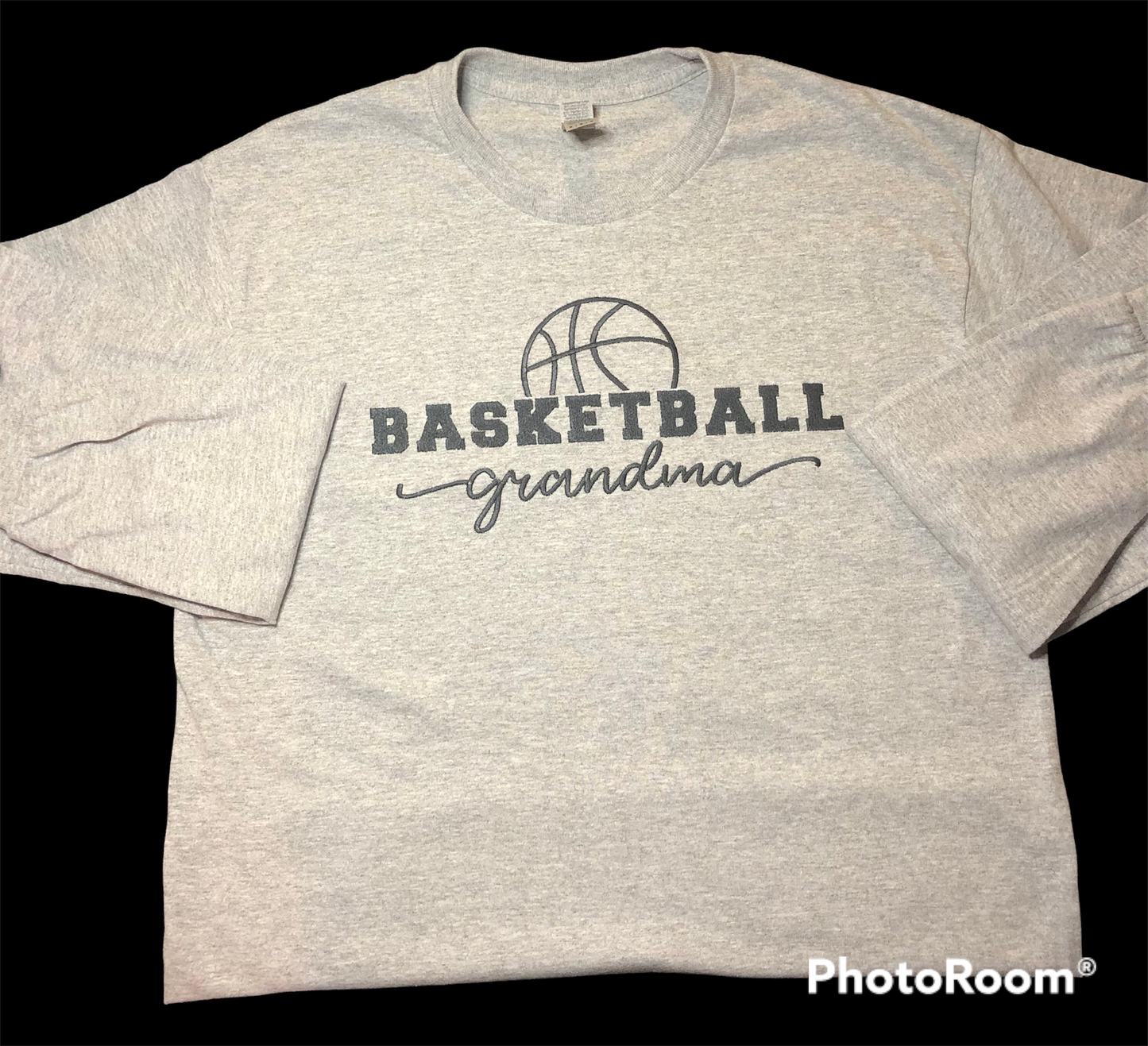 Embroidered Basketball Grandma Long Sleeve T-Shirt