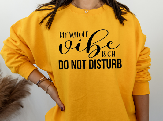 My Whole Vibe is on Do Not Disturb sweatshirt