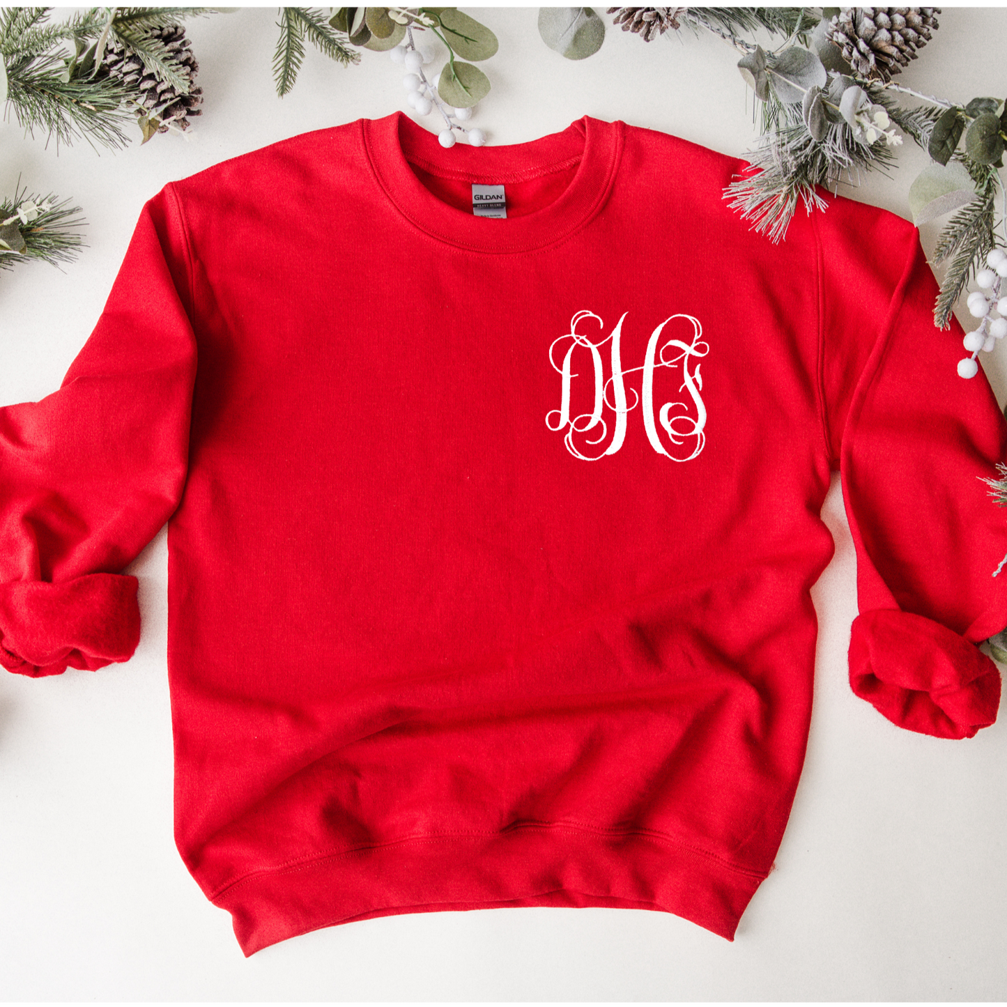 Monogrammed Embroidered Crewneck Sweatshirt