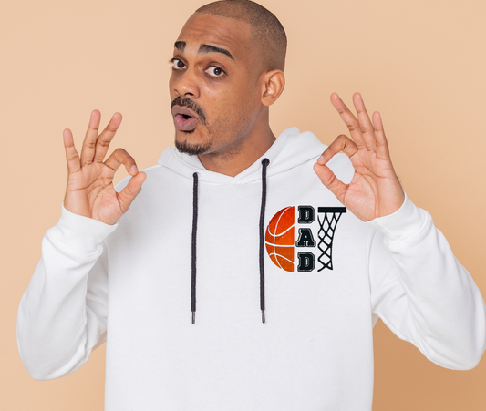 Embroidered Basketball Dad Hoodie