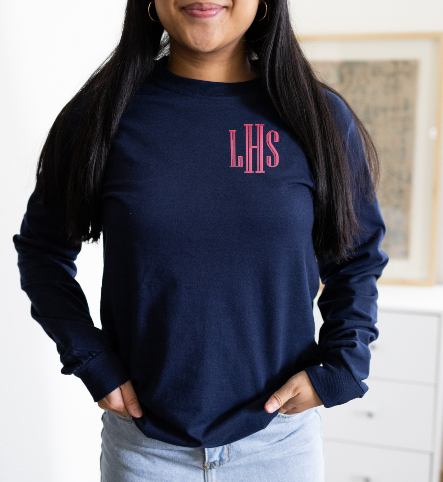 Monogrammed Embroidered Crewneck Sweatshirt