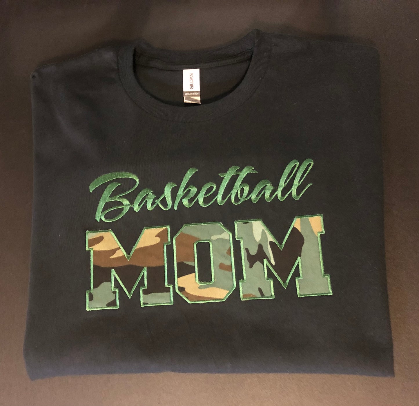 Embroidered Basketball Mom Long Sleeve T-Shirt or Crewneck