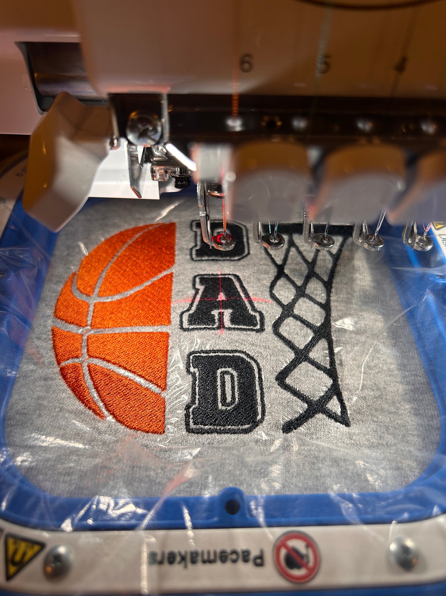 Embroidered Basketball Dad Hoodie