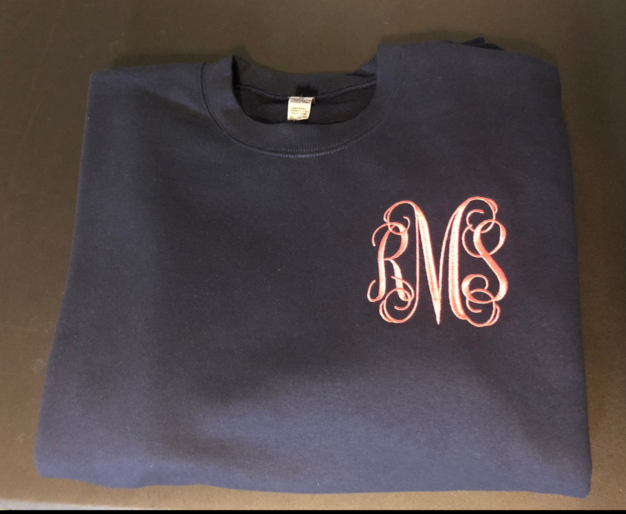 Monogrammed Embroidered Crewneck Sweatshirt