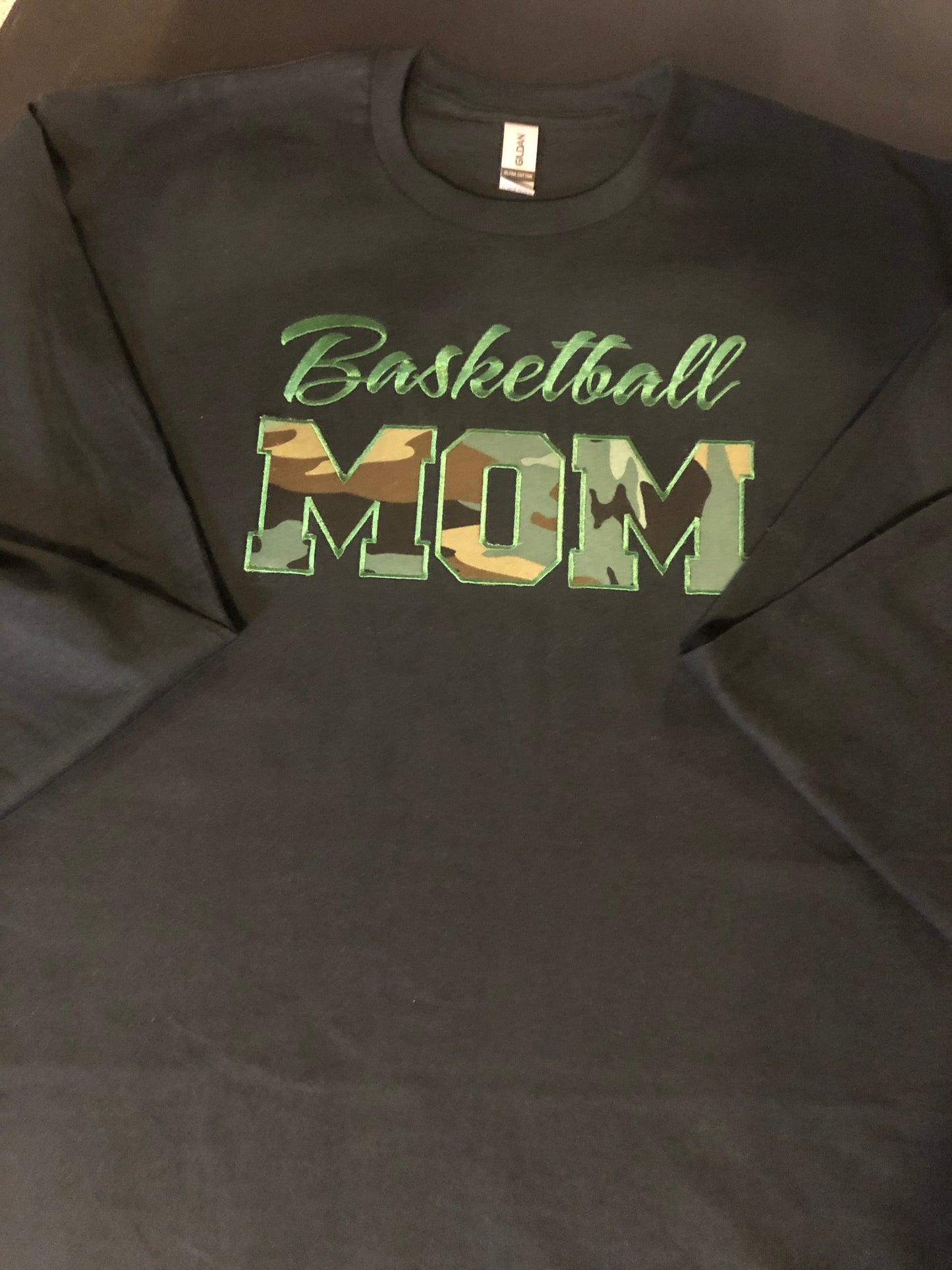 Embroidered Basketball Mom Long Sleeve T-Shirt or Crewneck